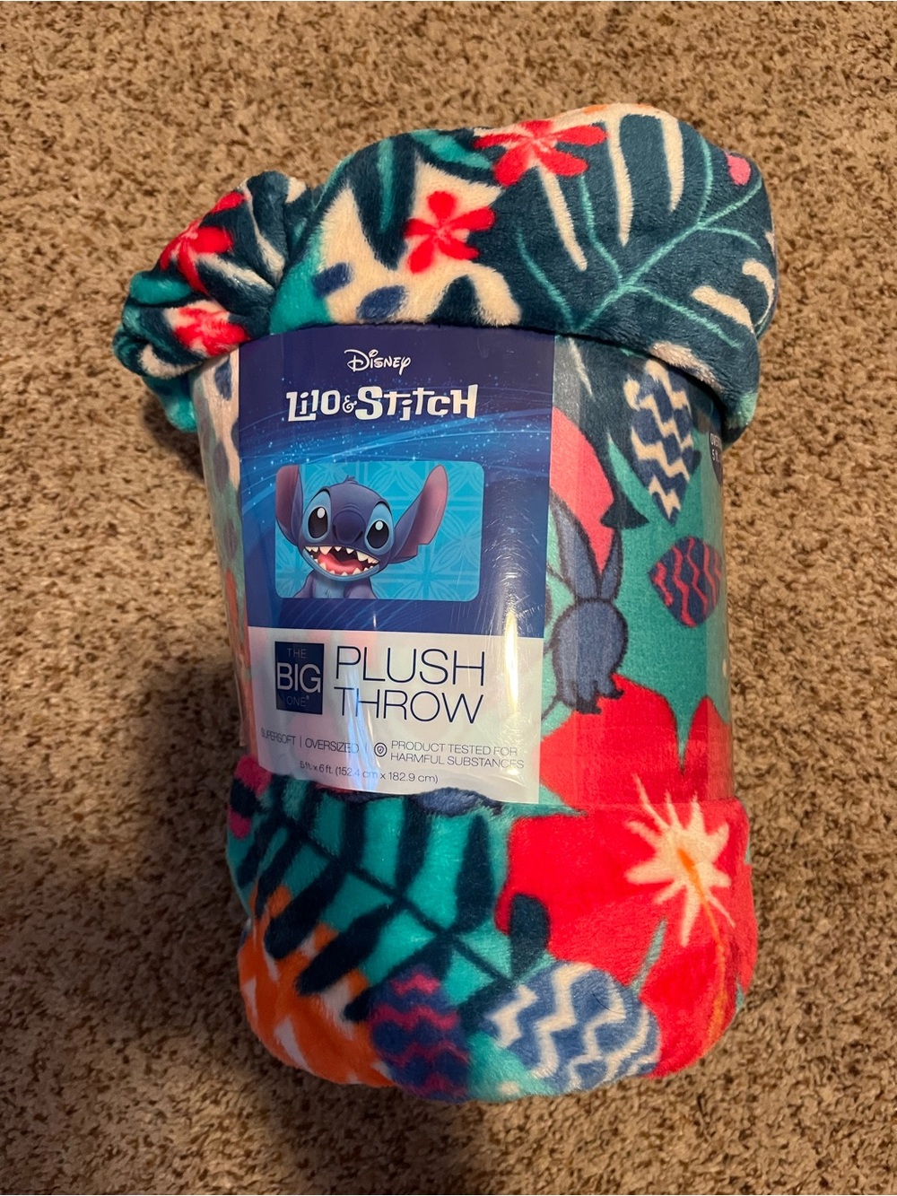 Disney Lilo & Stitch Plush Throw NWT